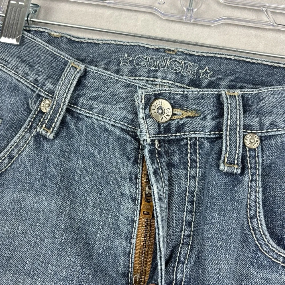 Cinch White Label Relaxed Bootcut Jeans Men’s 33x34 (Fits 33x33) Blue Western
